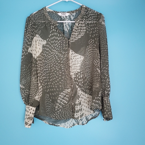 BB Dakota by Steve Madden Tops - BB Dakota XS Sheer Long Sleeve Button Up Blouse